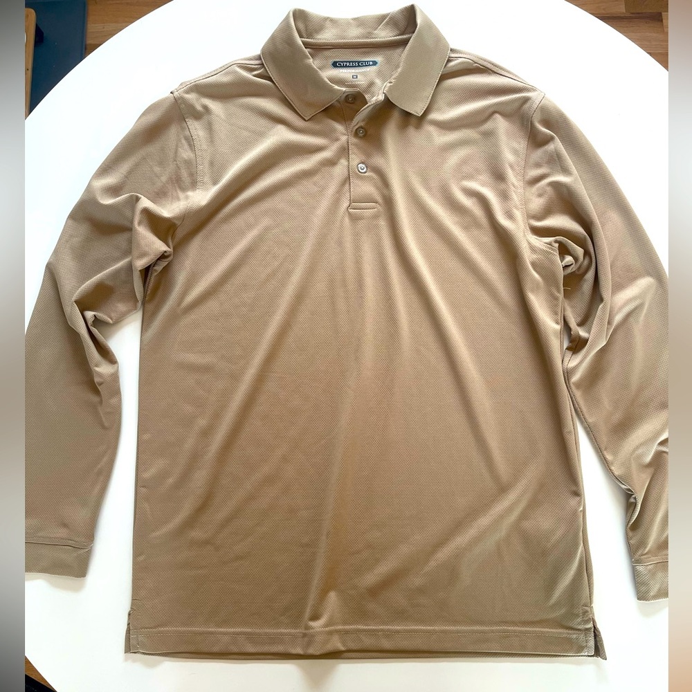 Gold long sleeve polo